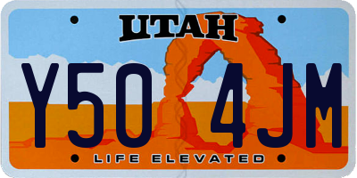UT license plate Y504JM