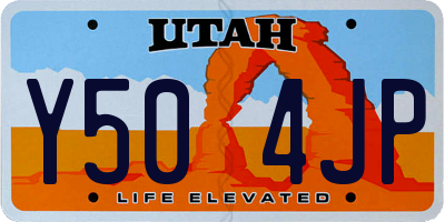 UT license plate Y504JP