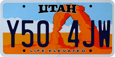 UT license plate Y504JW