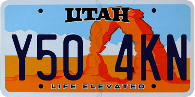 UT license plate Y504KN