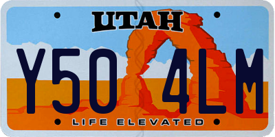 UT license plate Y504LM