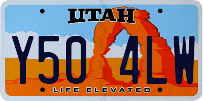 UT license plate Y504LW