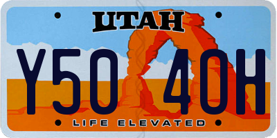 UT license plate Y504OH