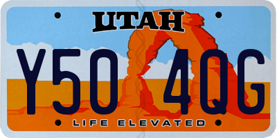 UT license plate Y504QG