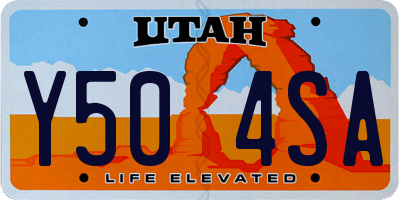 UT license plate Y504SA