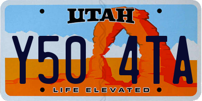 UT license plate Y504TA