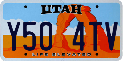 UT license plate Y504TV