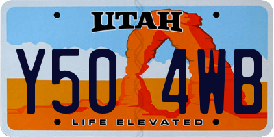 UT license plate Y504WB