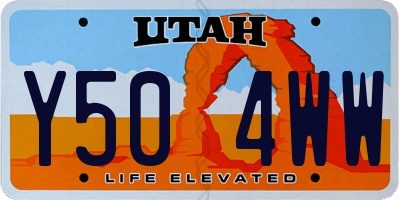 UT license plate Y504WW