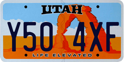 UT license plate Y504XF