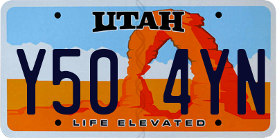 UT license plate Y504YN