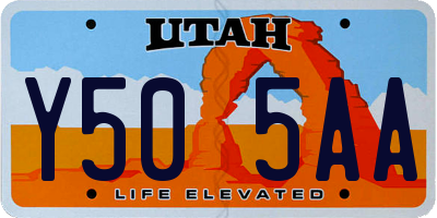 UT license plate Y505AA