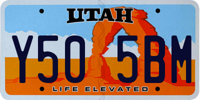 UT license plate Y505BM