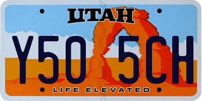 UT license plate Y505CH