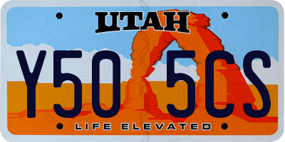 UT license plate Y505CS
