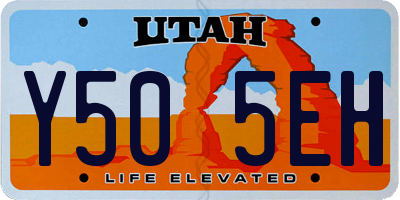 UT license plate Y505EH
