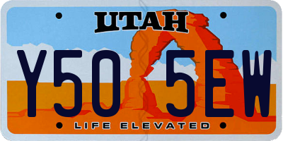 UT license plate Y505EW