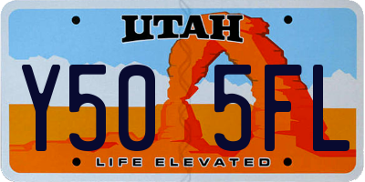 UT license plate Y505FL