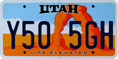 UT license plate Y505GH