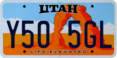 UT license plate Y505GL