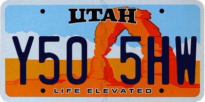 UT license plate Y505HW