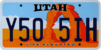 UT license plate Y505IH