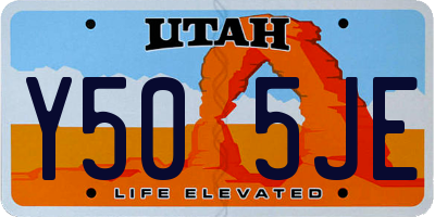 UT license plate Y505JE