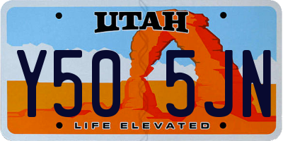 UT license plate Y505JN
