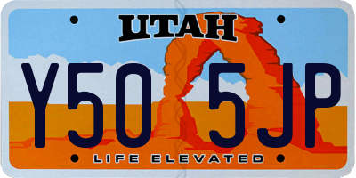 UT license plate Y505JP