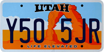 UT license plate Y505JR