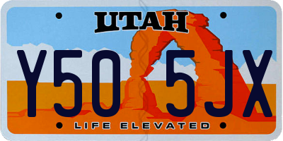 UT license plate Y505JX