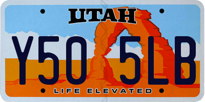 UT license plate Y505LB