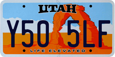 UT license plate Y505LF
