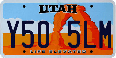 UT license plate Y505LM
