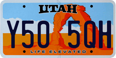 UT license plate Y505QH