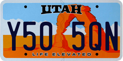 UT license plate Y505QN