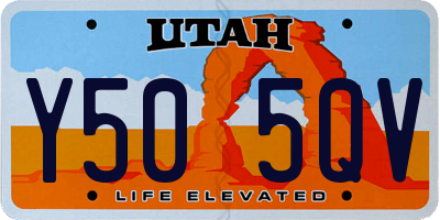 UT license plate Y505QV