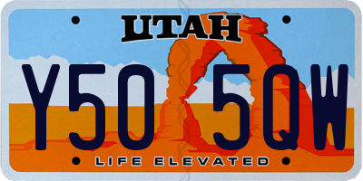 UT license plate Y505QW