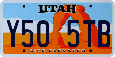 UT license plate Y505TB