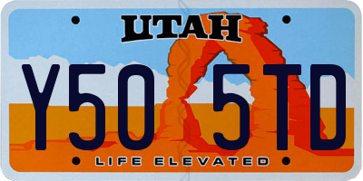 UT license plate Y505TD