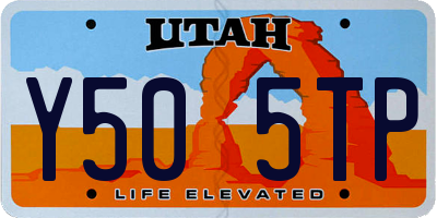 UT license plate Y505TP