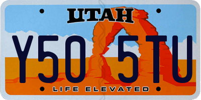 UT license plate Y505TU