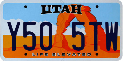 UT license plate Y505TW
