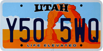 UT license plate Y505WQ