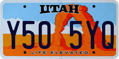 UT license plate Y505YQ