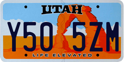 UT license plate Y505ZM
