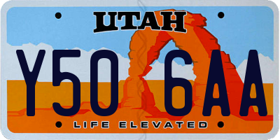 UT license plate Y506AA