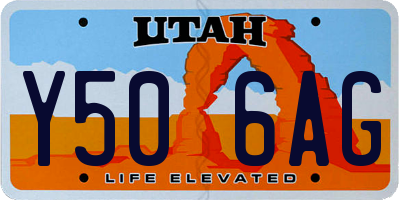 UT license plate Y506AG