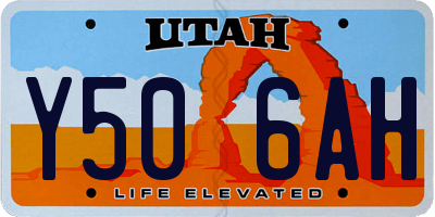 UT license plate Y506AH