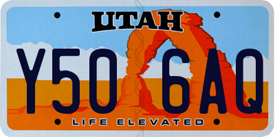 UT license plate Y506AQ